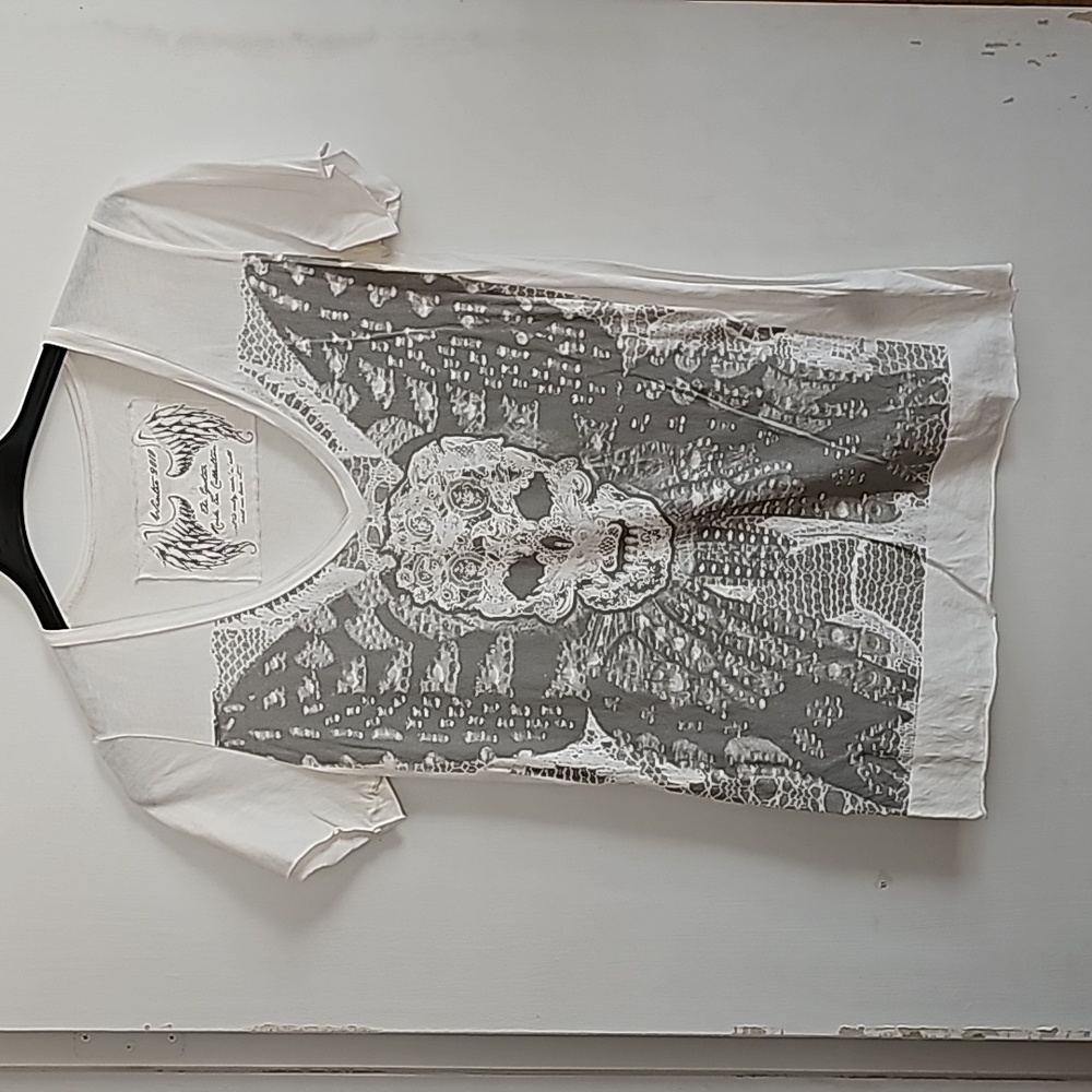 Skull with Butterfly Wings T